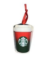 NEW Starbucks Red Green Cup w/Lid 2.75” Ceramic Christmas Ornament Holid... - £15.14 GBP