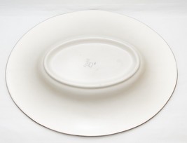 Designer Pottery Oval Platers Plate Gold Rimmed Striped Design by Laurie Gates - £38.91 GBP