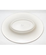 Designer Pottery Oval Platers Plate Gold Rimmed Striped Design by Laurie... - £39.54 GBP