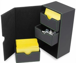 BCW Gray Leatherette Deck Box Vault LX Hold 200 Sleeved - £20.46 GBP
