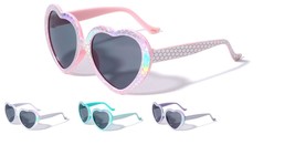 Kids Youth Girls Heart Shaped Mermaid Sunglasses Retro Designer Fashion Cute Nwt - £7.82 GBP
