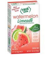 True Lime / Lemon WATERMELON LIMEAID Stevia Sweetened, On-The-Go, 10 Pac... - $197.34 MXN