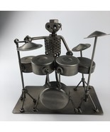 Heavy Metal Drummer Steampunk Nuts &amp; Bolts Metal Art Drums Rock Music Sc... - £14.06 GBP