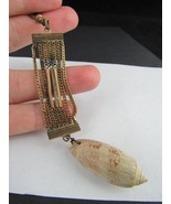 Antique Gold Plated shell short Pocket Watch Fob INTERESTING! - $97.10 CAD