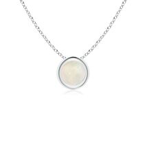 ANGARA 0.16 Ct Natural Opal Round Shape Pendant Necklace in Sterling Silver - $141.55+