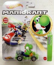 NEW Mattel GRN19 Hot Wheels Mario Kart 1:64 YOSHI Pipe Frame Kart Diecast Car - £11.23 GBP