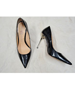 Rock &amp; Republic black faux patent leather shoe  Size 8  Silver heel - £19.68 GBP