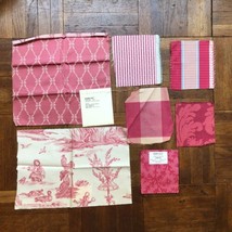 Pierre Deux Baranzelli fabric swatches lot of  7 pink - £6.19 GBP