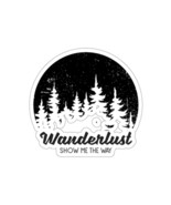 Wanderlust Inspiration Die-Cut Stickers - Adventure Pine Tree Forest - E... - £10.47 GBP+