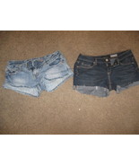 VTG LOT of 2 American Eagle Aeropostale Midi Denim Cut-off Short Shorts ... - $49.36 CAD