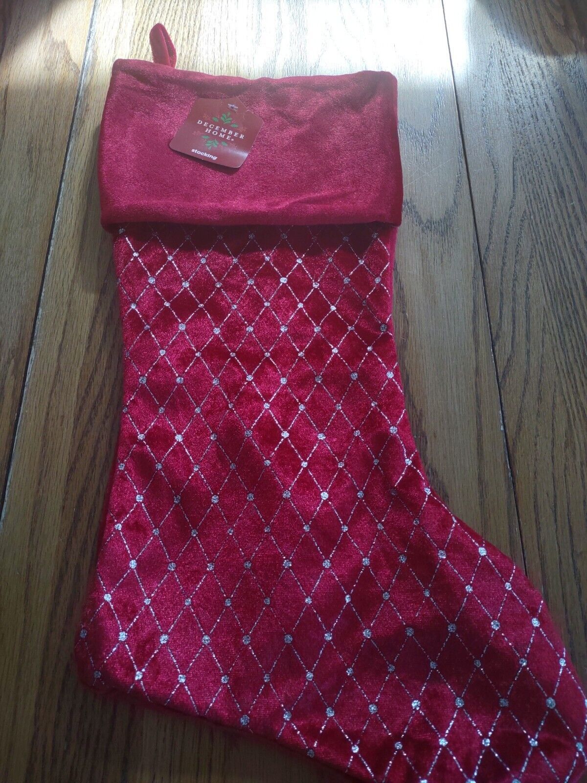 December Home Christmas Stocking Red - Brand New - $19.26