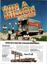 1981 U-Haul UHaul Moving Truck Rental Sweepstakes Vintage Print Ad Wall Art - £8.46 GBP