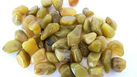 Six Olive Green Opal Tumbled Stone 10-20mm Healing Crystal Relaxation Fi... - £3.34 GBP