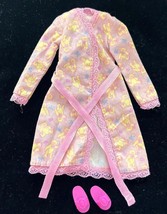 Vintage 1980 Authentic Label Barbie Robe Dressing Gown Pink Teddy Bears ... - €12,73 EUR