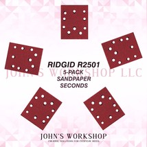RIDGID R2501 1/4 Sheet 5-Pack Sandpaper Blowout! 17 Grits! - $2.99
