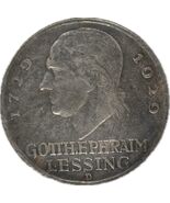 5 RM 1929 - Medalla de fantasía conmemorativa Gotthold Ephraim Lessing - $18.66 CAD
