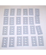 24 Used Lego 2 x 4 Medium Stone Technic Plates With Holes 3709b - $9.95