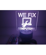 engraving acrylic sign message We Fix computers for retail stores and sh... - £17.24 GBP