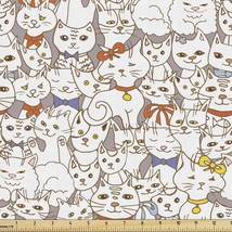 Pet Love Kittens &amp; Doodle Cats Fabric - Decorative Upholstery &amp; Home Accents - 1 - £41.36 GBP