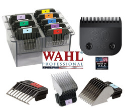 Wahl 30 Blade&amp;Stainless Steel Attachment Comb Set*Fit Oster A5,ANDIS Agc Clipper - £67.93 GBP