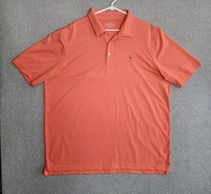 Vineyard Vines Pink Orange Striped Polo Shirt Mens Size XXL Golf Whale - £20.30 GBP