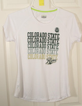 COLORADO STATE RAMS UNDER ARMOUR GREEN HEAT GEAR WHITE FITNESS WORKOUT T... - $7.70