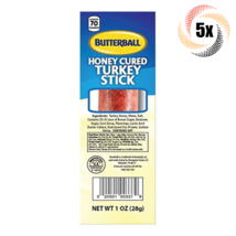 5x Sticks Butterball Honey Cured Turkey Snack Sticks | 1oz | Fast Shipping! - $14.64