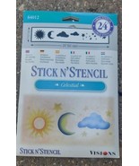 Stick N&#39; Stencil Celestial 64012 Sun  Moon Stars  - £11.15 GBP