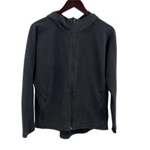 Athleta Black Zip Front Knit Hoodie Size Small - £18.09 GBP