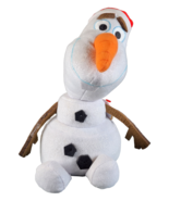 Ty Disney Sparkles Olaf Snowman Plush 8&quot; Frozen Christmas Santa Hat Bean... - €7,82 EUR