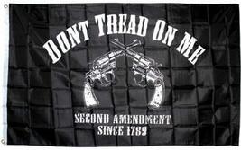 Trade Winds Don&#39;t Tread on Me 2nd Amendment Flag 3x5 ft Pistols Gun Owner Rights - £3.85 GBP