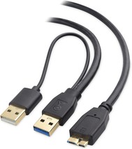 Micro USB 3.0 to USB Splitter Cable USB Y Cable USB Y Cable 20 Inches - £14.85 GBP