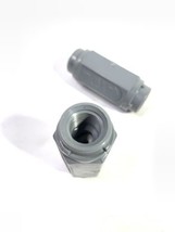 QTY-2 SMC 426 Series Gray PVC Spring Check Valve 1/4 Inch Female NPT 1-P... - $21.50