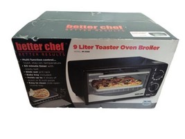 Black 4 Slice Toaster Oven Better Chef 9 Liter Broiler Timer Easy Clean New Seal - £31.57 GBP