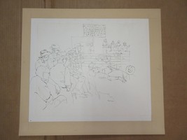 Peter Mcintyre Signed Listed Art Drawing Western Cowboy Stock Sale At Cottonwood - £1,969.42 GBP