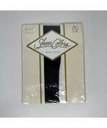Vintage Size C Sheer Color Pantyhose Jet Black Sandal Foot - $547.38 MXN