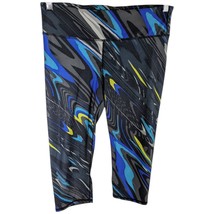 Fabletics Capri Leggings Womens Medium Galaxy Blue Gray Black - $23.76