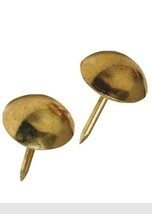 SMOOTH BRASS FINISH FURNITURE NAILS, Item # 532464, 25 Per Package, Steel - £7.11 GBP