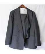 NEW SuitSupply 42R 34x30 Gray Stripe Havana Slim Double Breasted Peak La... - £395.07 GBP