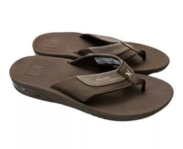 Hurley Men&#39;s 11 Bubble Cushion Heel Surf Comfort Flip Flops Brown - £19.33 GBP