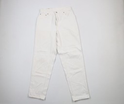 Vtg 90s Levis 550 Womens 10 Distressed Relaxed Fit Tapered Leg Jeans White USA - £55.35 GBP