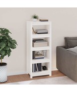 Book Cabinet White 50x35x125.5 cm Solid Wood Pine - £58.76 GBP