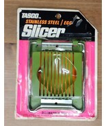 Tasco Stainless Steel Egg Slicer Vintage Olive Green Plastic In Original... - €17,18 EUR