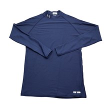 Under Armour Shirt Mens L Blue Compression Gym Athletic Metal  - £14.97 GBP