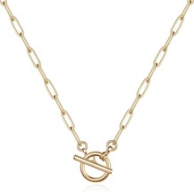 Gold Necklaces for Women 14K Gold Plated Lock Evil Eye Medallion Vintage... - $35.08