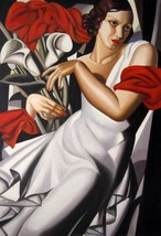 36x48 inches Rep. Tamara De Lempicka Oil Painting Canvas Art Wall Decor ... - £239.80 GBP