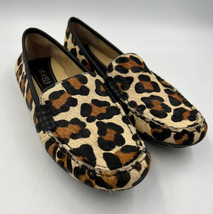 VANELI Womens Loafer Slip On Calf Hair Leopard Flat Shoes Brown Black Size 6.5 M - £16.34 GBP