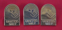 Vintage United Way Lotto Di 3 Pin Pinback - £24.90 GBP