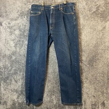 Levis Jeans Mens 36x30 Dark Wash 505 y2k Regular Fit Western Rodeo Cowboy Work - £14.20 GBP
