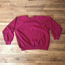 Vintage 80s 90s Tultex Hot Pink Blank Crewneck Sweatshirt XL 2xl Made USA - £8.77 GBP